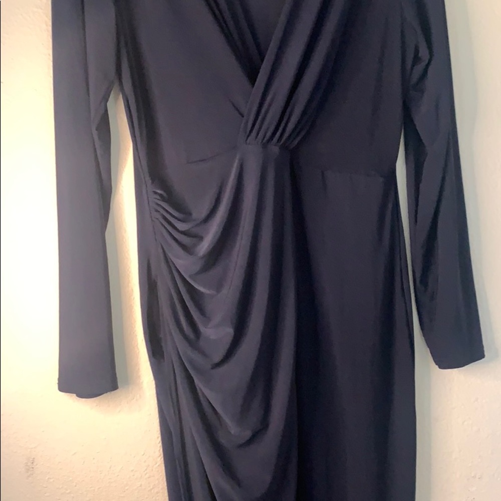 ASOS Club London L Navy Long Sleeve Dress - Picture 9 of 9
